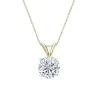 Auriya 14-karat Gold 2.50ctw Round Solitaire Lab Grown Diamond Necklace 4-Prong Basket (F-G VS) - 2.5 sold by Zulily