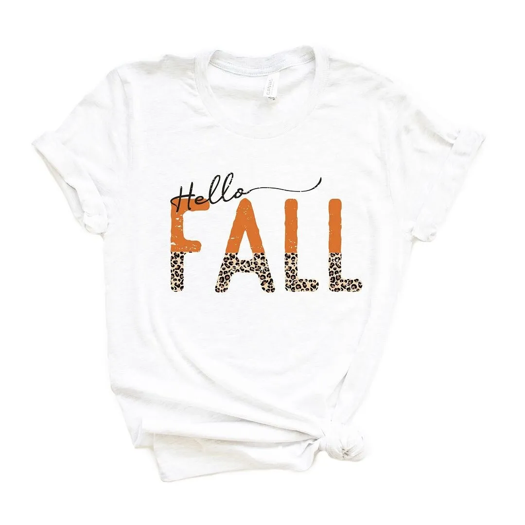 Leopard Hello Fall Short Sleeve Tee sold by Zulily product image thumbnail 2