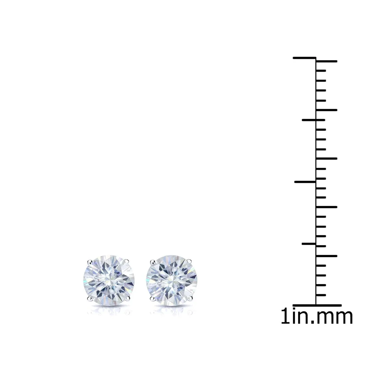 Auriya 1ct TW Round Moissanite Stud Earrings 14k Gold - 5 mm sold by Zulily product image thumbnail 4