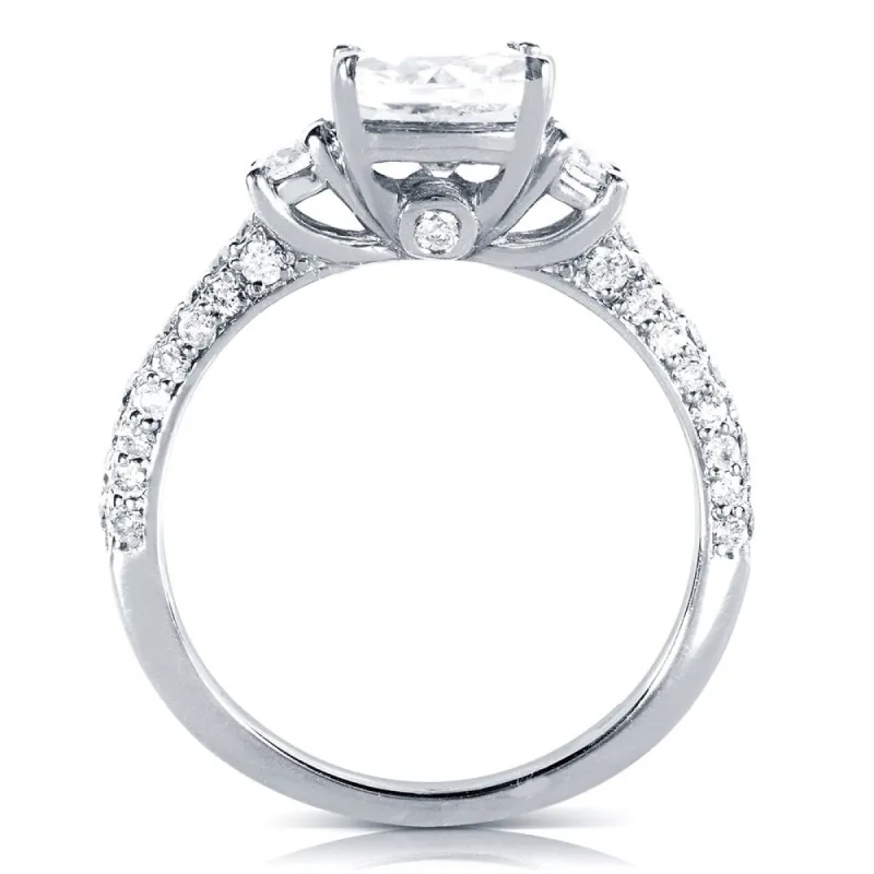 Annello by Kobelli 14k White Gold 1 1/2ct TDW Diamond Three Stone Engagement Ring sold by Zulily