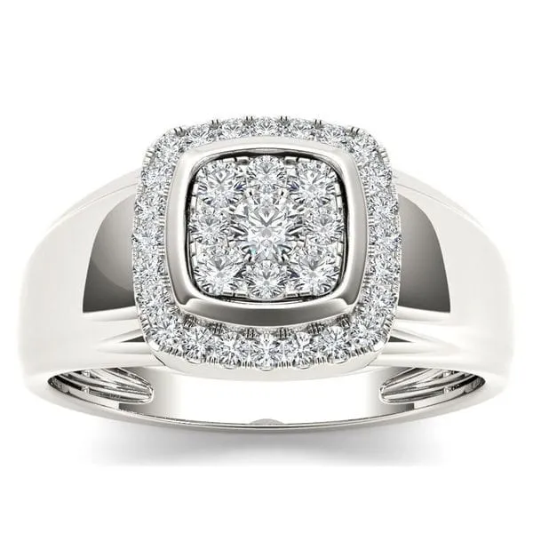 De Couer IGI Certified 10k White Gold 1/2ct TDW Diamond Men's Ring sold by Zulily product image thumbnail 2