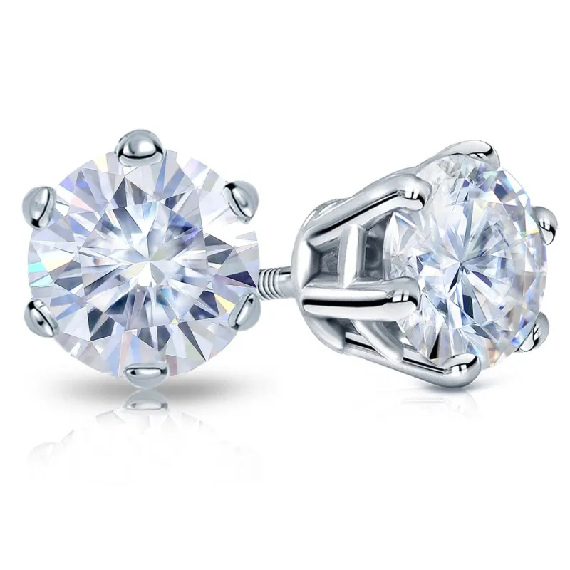 Auriya 1 1/2ctw Round Moissanite Stud Earrings 14k Gold - 5.9 mm made by Zulily