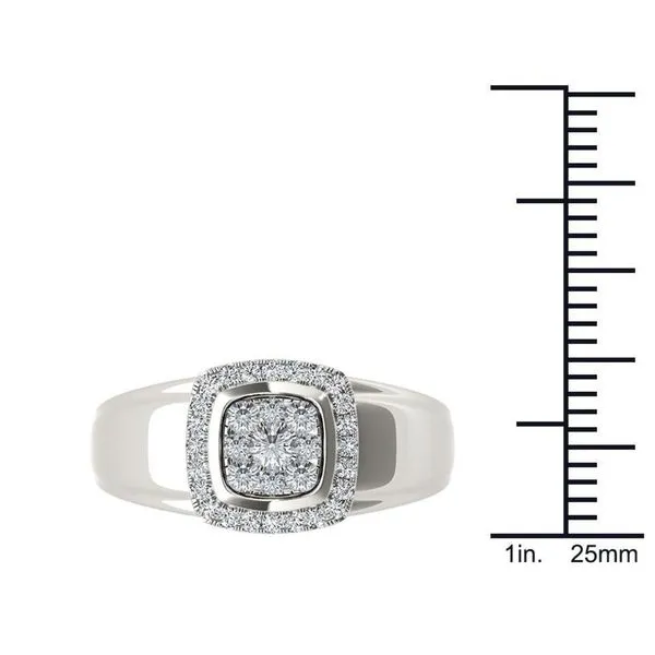 De Couer IGI Certified 10k White Gold 1/2ct TDW Diamond Men's Ring sold by Zulily product image thumbnail 5