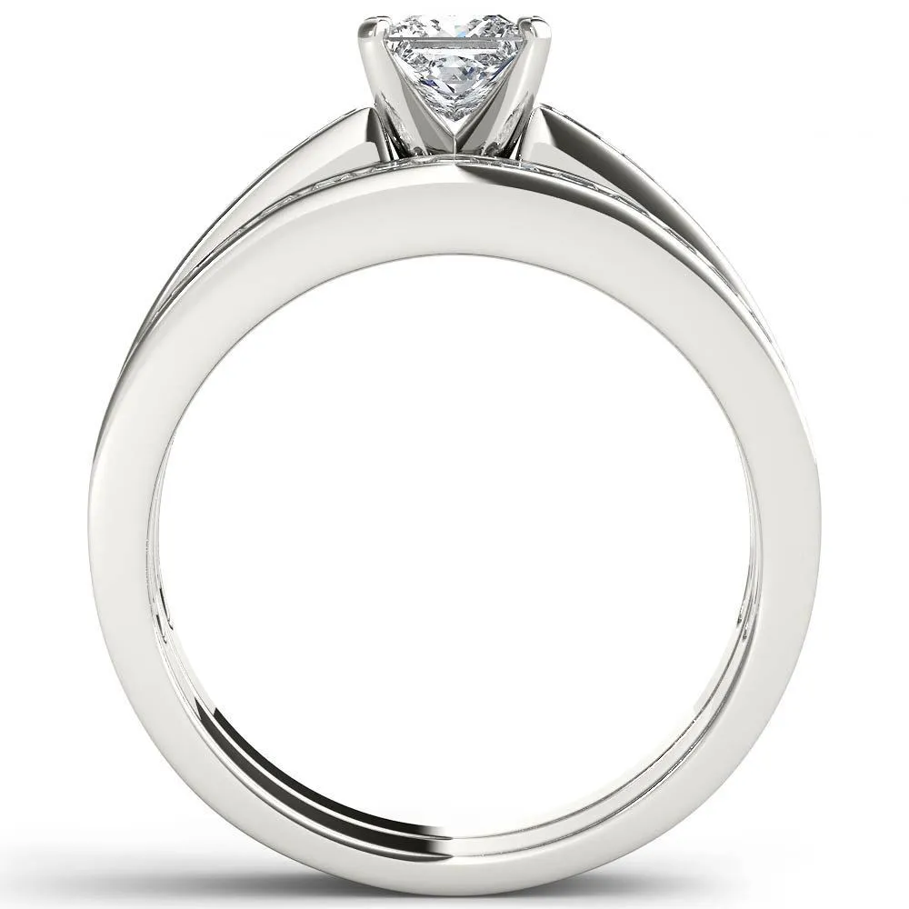 De Couer 14k White Gold 1 1/2ct TDW Diamond Classic Engagement Ring Set with One Band - White H-I sold by Zulily product image thumbnail 3