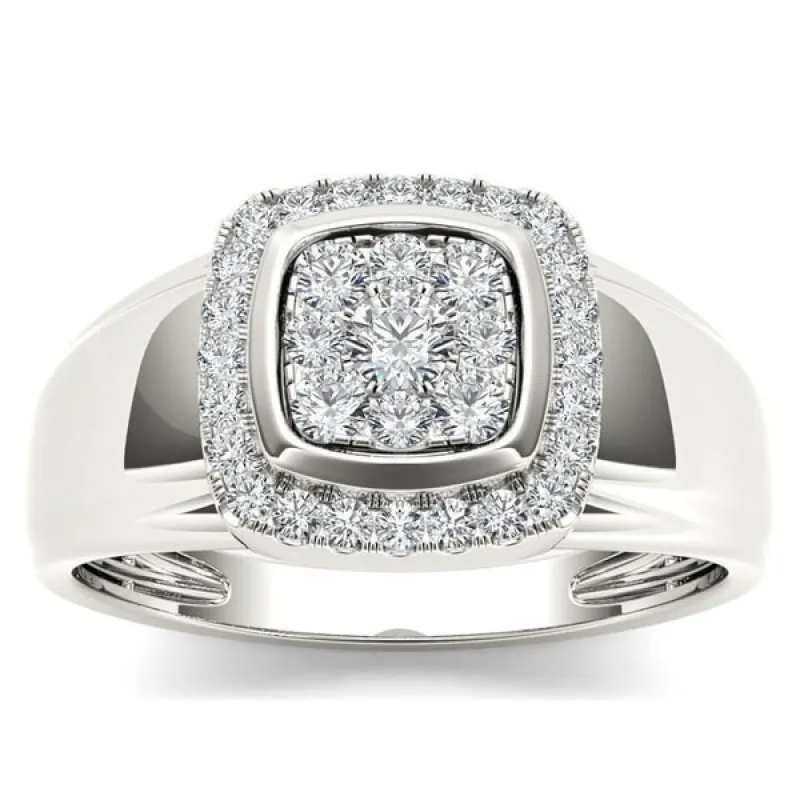 De Couer IGI Certified 10k White Gold 1/2ct TDW Diamond Men's Ring sold by Zulily