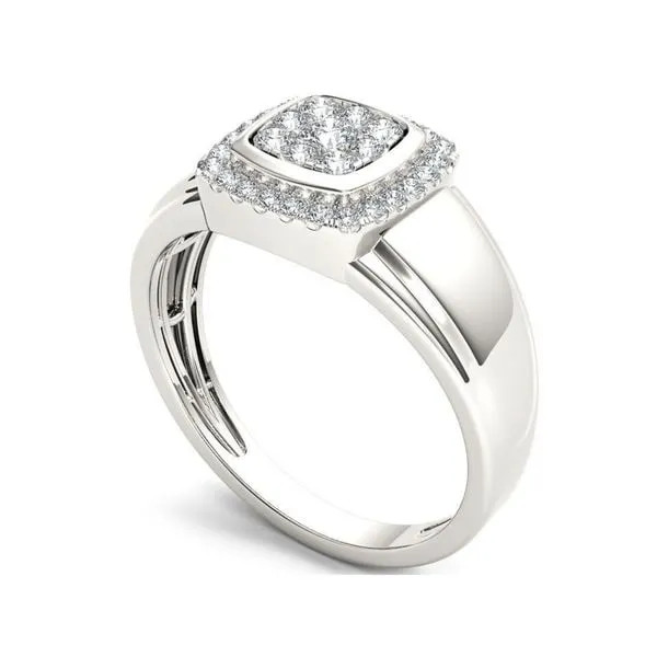 De Couer IGI Certified 10k White Gold 1/2ct TDW Diamond Men's Ring sold by Zulily product image thumbnail 3