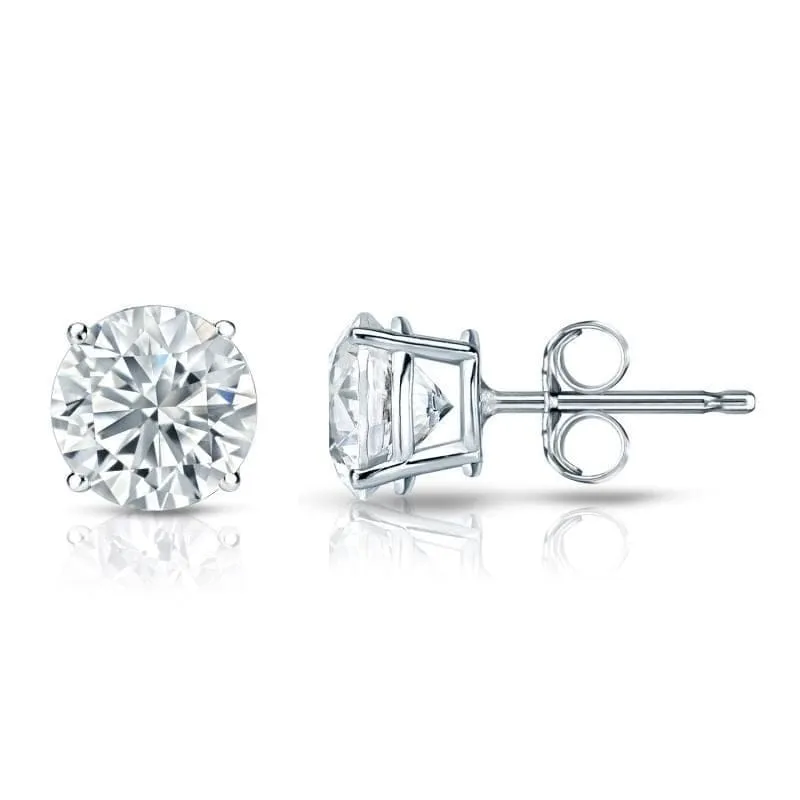 Auriya Platinum GIA Certified 2.00 carat TDW Round Diamond Stud Earrings sold by Zulily product image thumbnail 5