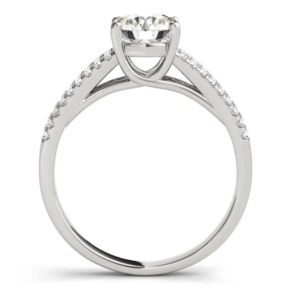 Auriya 14k Gold Round 4ct Moissanite and 1/5ctw Diamond Engagement Ring sold by Zulily product image thumbnail 5