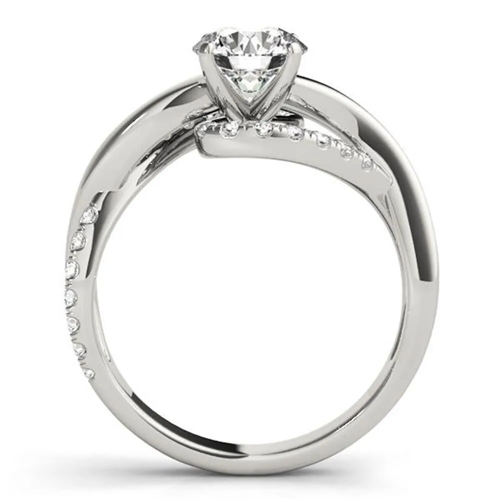 Auriya 14k Gold 3/4ctw Moissanite and 1/4ctw Diamond Engagement Ring sold by Zulily product image thumbnail 4