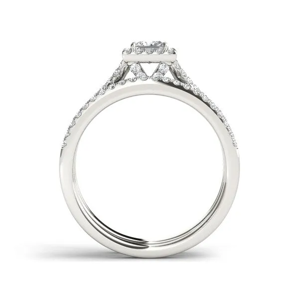 De couer IGI Certified 10k White Gold 1ct TDW Diamond Princess-cut Engagement Ring Set sold by Zulily product image thumbnail 2