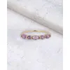 14K Gold Over 925 Silver Purple Amethyst Etenity Band Ring sold by Zulily