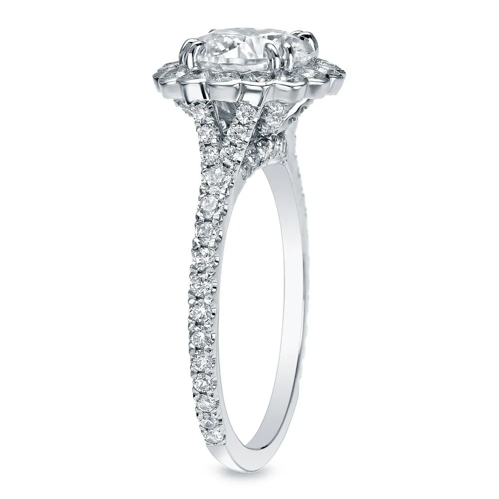 Auriya 14k Gold 2 1/3 carat TW Round Halo Diamond Engagement Ring sold by Zulily product image thumbnail 4