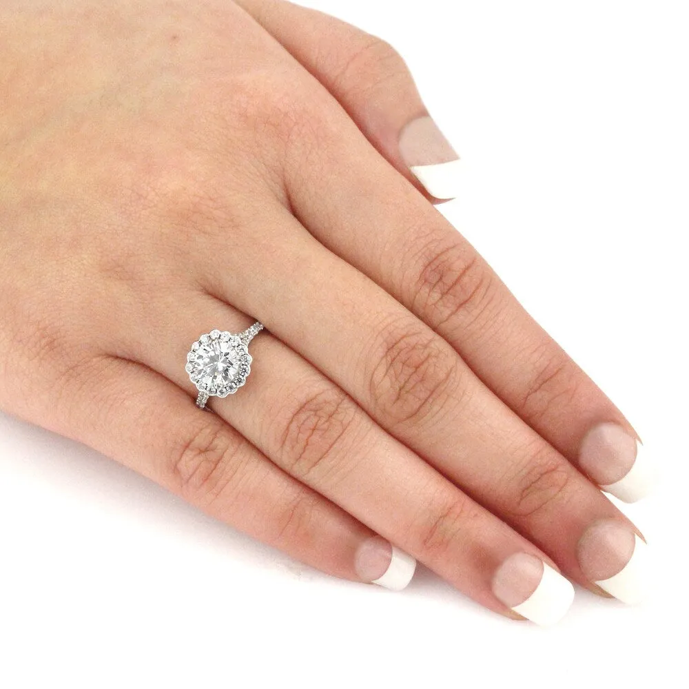 Auriya 14k Gold 2 1/3 carat TW Round Halo Diamond Engagement Ring sold by Zulily product image thumbnail 3