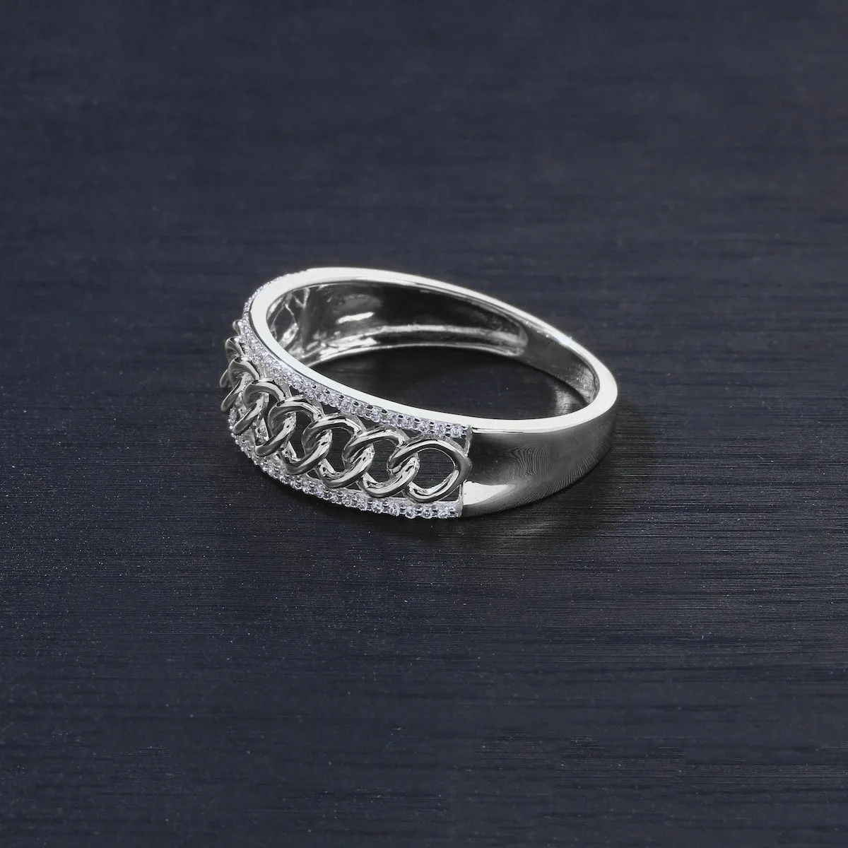 1/6ct TDW Diamond Cuban Link Mens Band in 10k Gold by De Couer sold by Zulily product image thumbnail 2