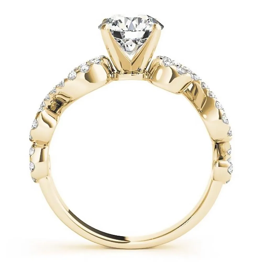 Auriya Vintage Scroll 2ct Round Moissanite and 1/3cttw Diamond Engagement Ring 14k Gold sold by Zulily product image thumbnail 5