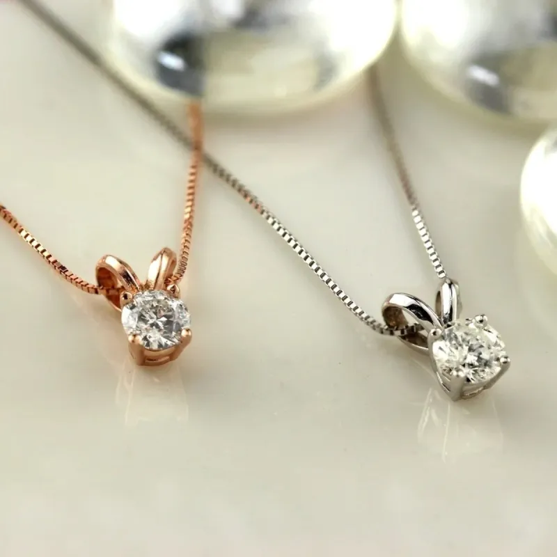 Auriya 14k Gold 1/3ctw Round Solitaire Diamond Necklace (J-K, I1-I2) sold by Zulily