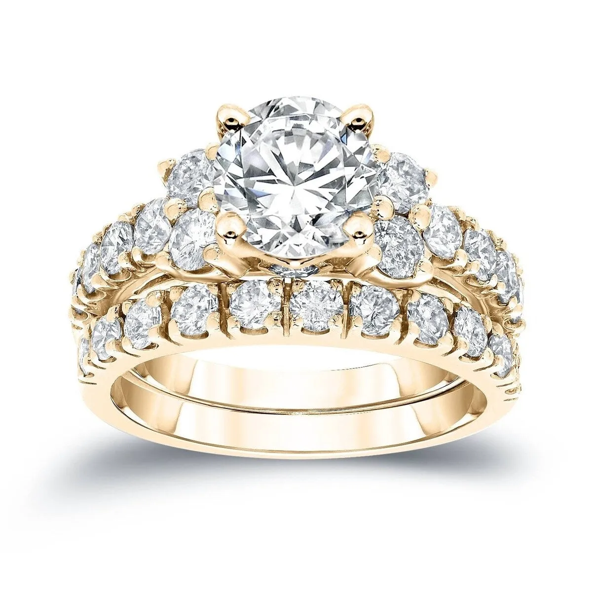 Auriya 14k Gold 2ctw Classic Round Diamond Engagement Ring Set sold by Zulily product image thumbnail 3