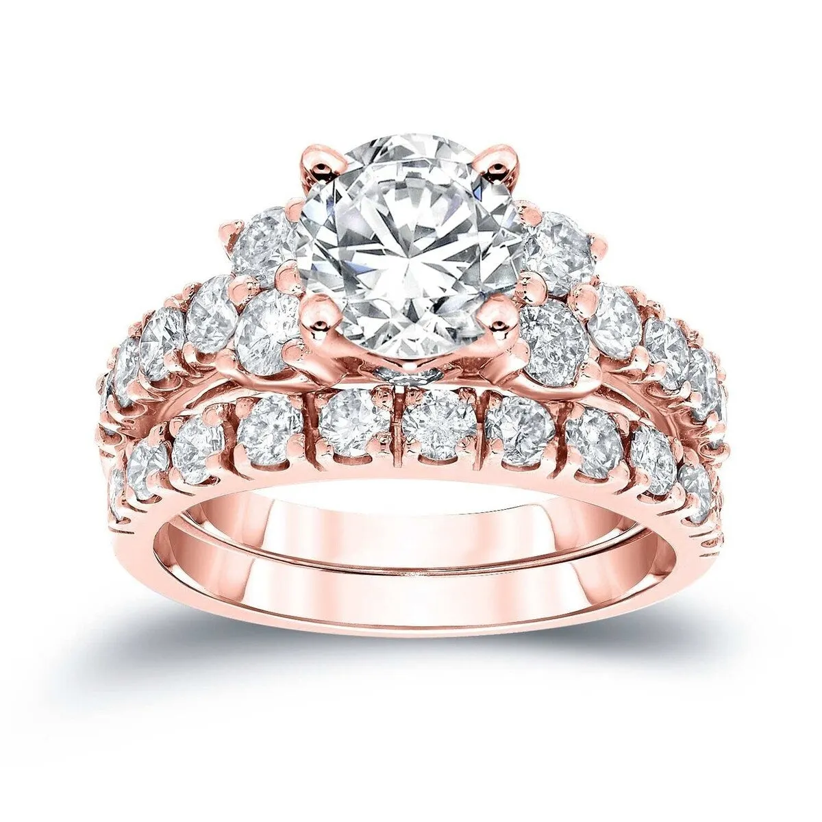 Auriya 14k Gold 2ctw Classic Round Diamond Engagement Ring Set sold by Zulily product image thumbnail 4