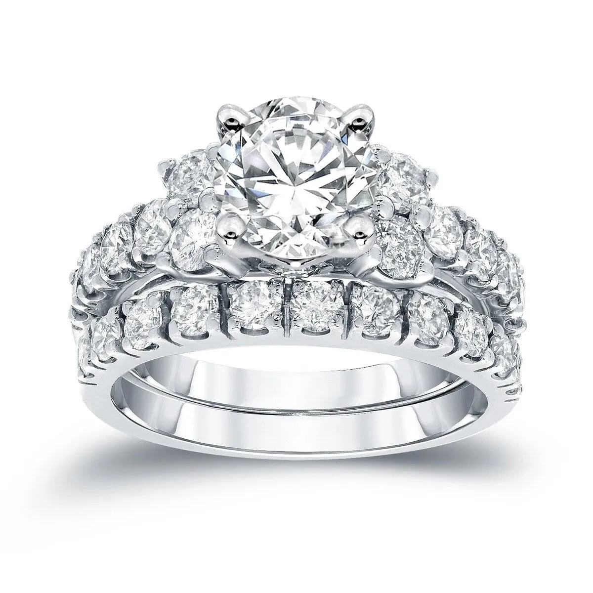 Auriya 14k Gold 2ctw Classic Round Diamond Engagement Ring Set sold by Zulily product image thumbnail 2