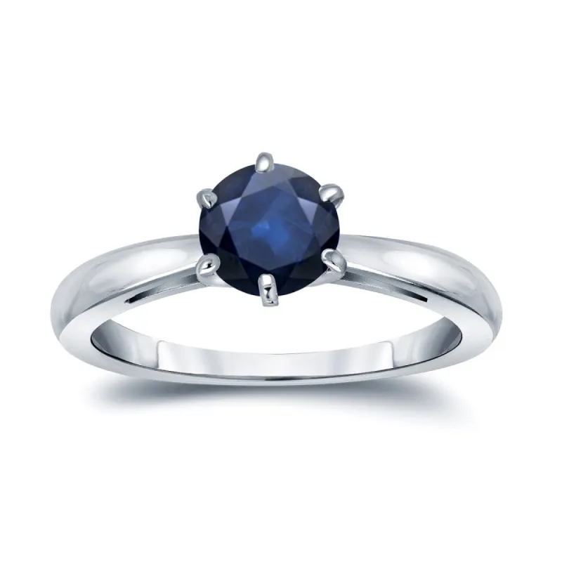 Auriya 14k Gold Blue Sapphire Solitaire Engagement Ring 1ct TGW sold by Zulily