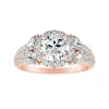 Auriya Round 1ct Moissanite and 3/4ctw Halo Diamond Engagement Ring 14K sold by Zulily