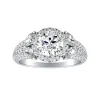 Auriya Round 1ct Moissanite and 3/4ctw Halo Diamond Engagement Ring 14K sold by Zulily