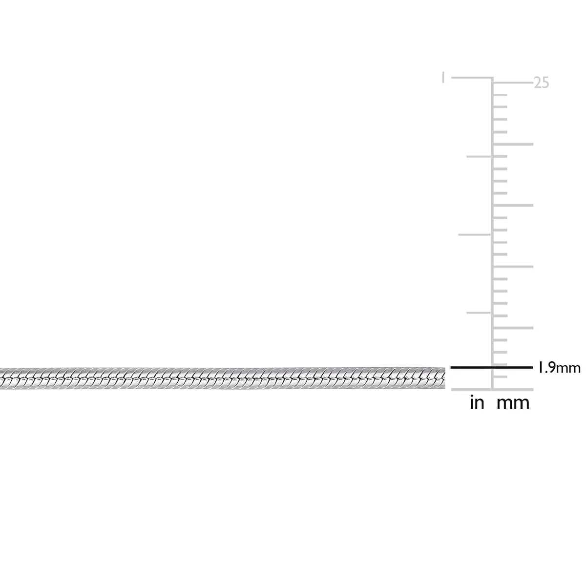 Miadora Sterling Silver Snake Chain Unisex Necklace sold by Zulily product image thumbnail 4