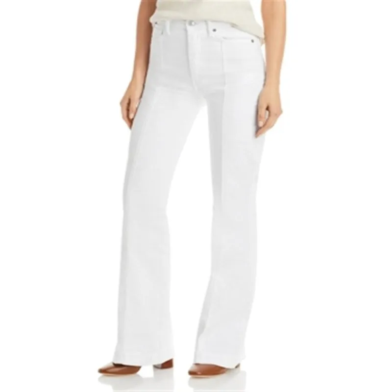 JEN7 Women's High Rise Seam Front Jeans White sold by Zulily