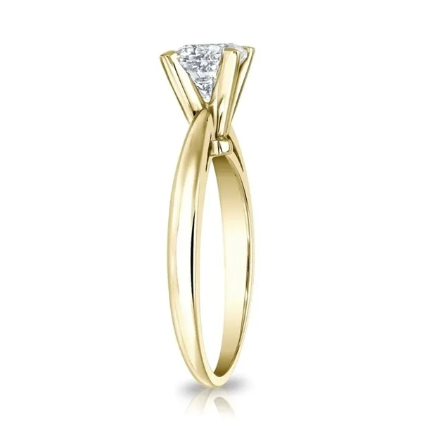 Auriya 1ctw Princess-Cut Solitaire Diamond Engagement Ring 18k Gold Certified sold by Zulily product image thumbnail 4