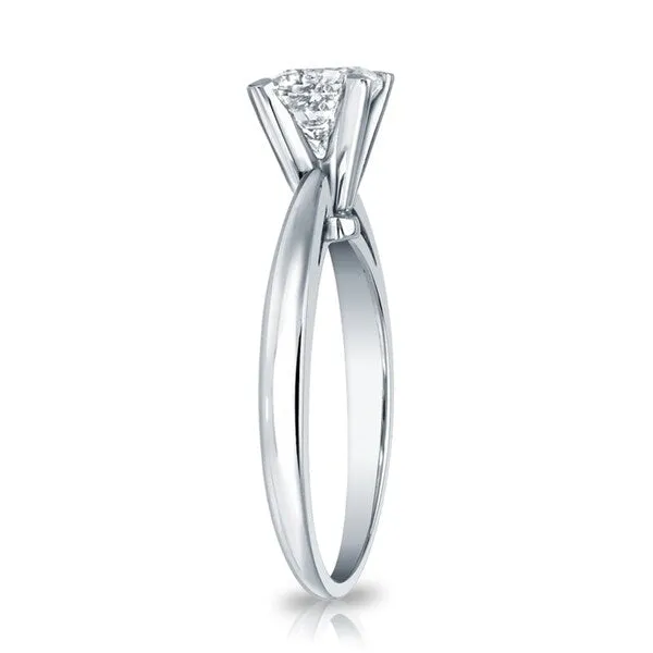 Auriya 1ctw Princess-Cut Solitaire Diamond Engagement Ring 18k Gold Certified sold by Zulily product image thumbnail 3