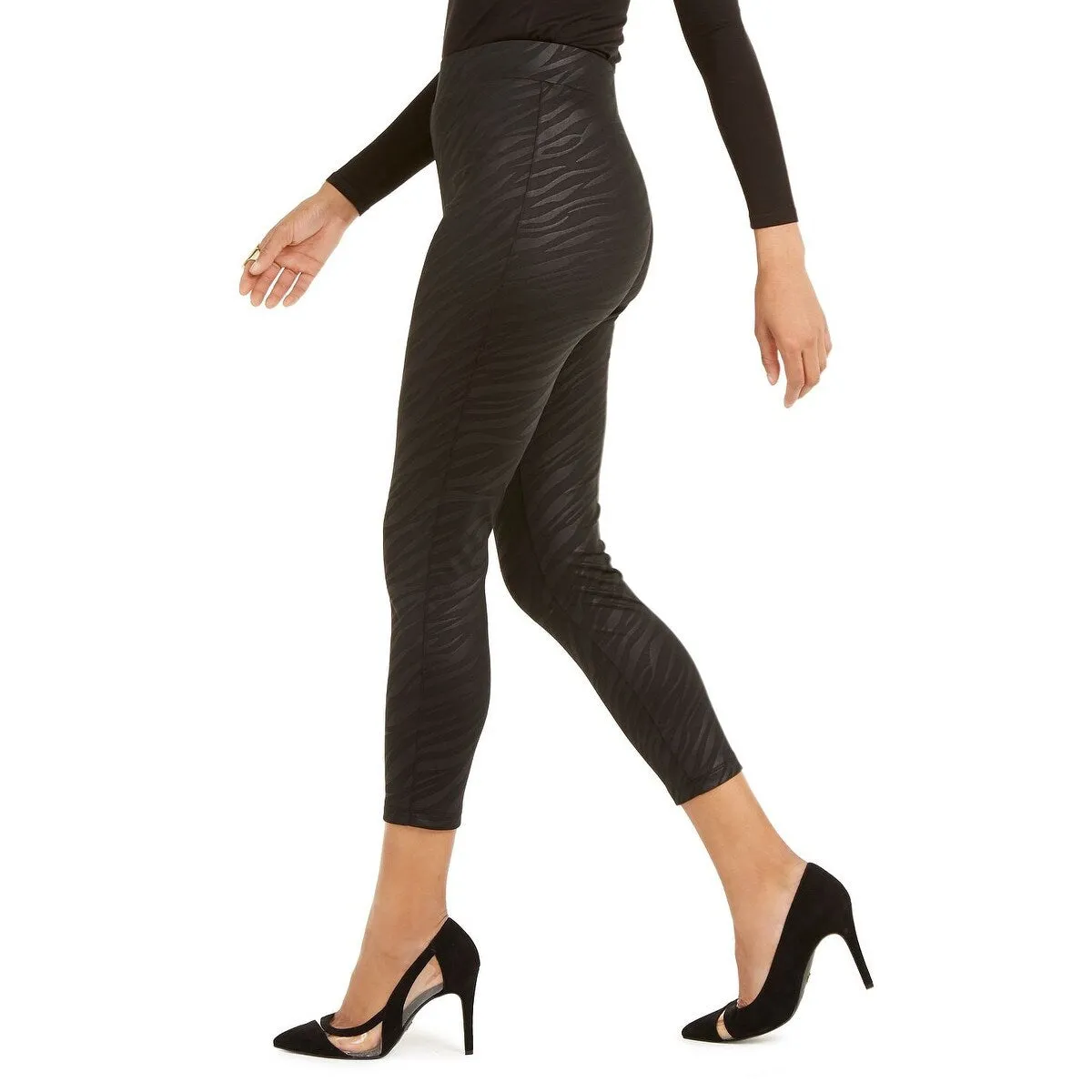 Thalia Sodi Women's Embossed Leggings Black Size Medium sold by Zulily product image thumbnail 3