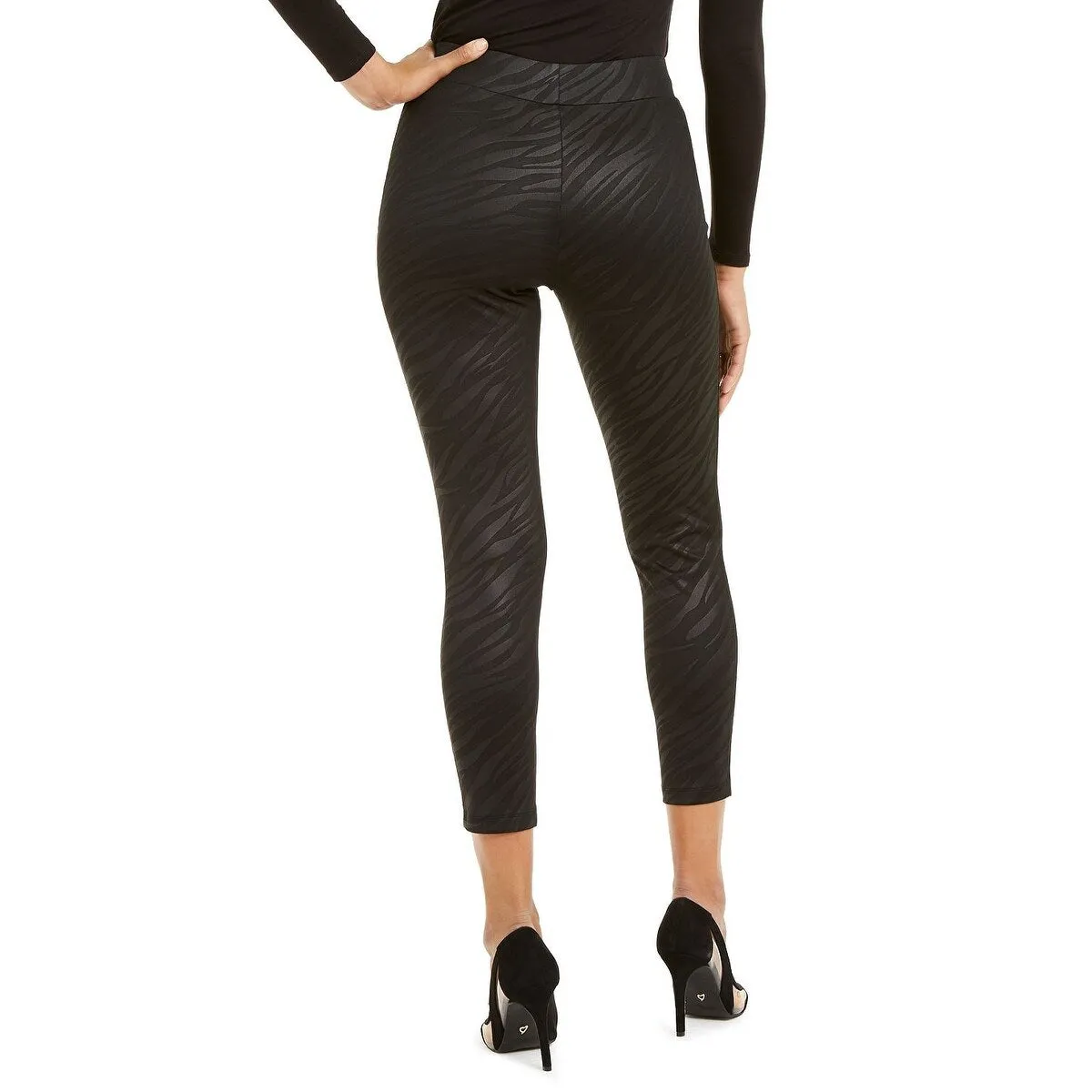 Thalia Sodi Women's Embossed Leggings Black Size Medium sold by Zulily product image thumbnail 2
