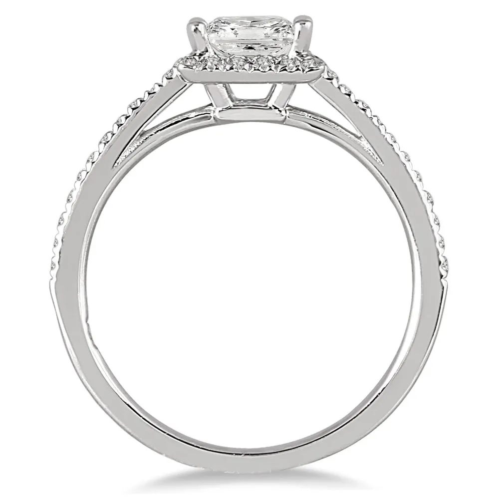 1/2 Carat TW Princess Cut Diamond Engagement Ring in 14K White Gold sold by Zulily product image thumbnail 2