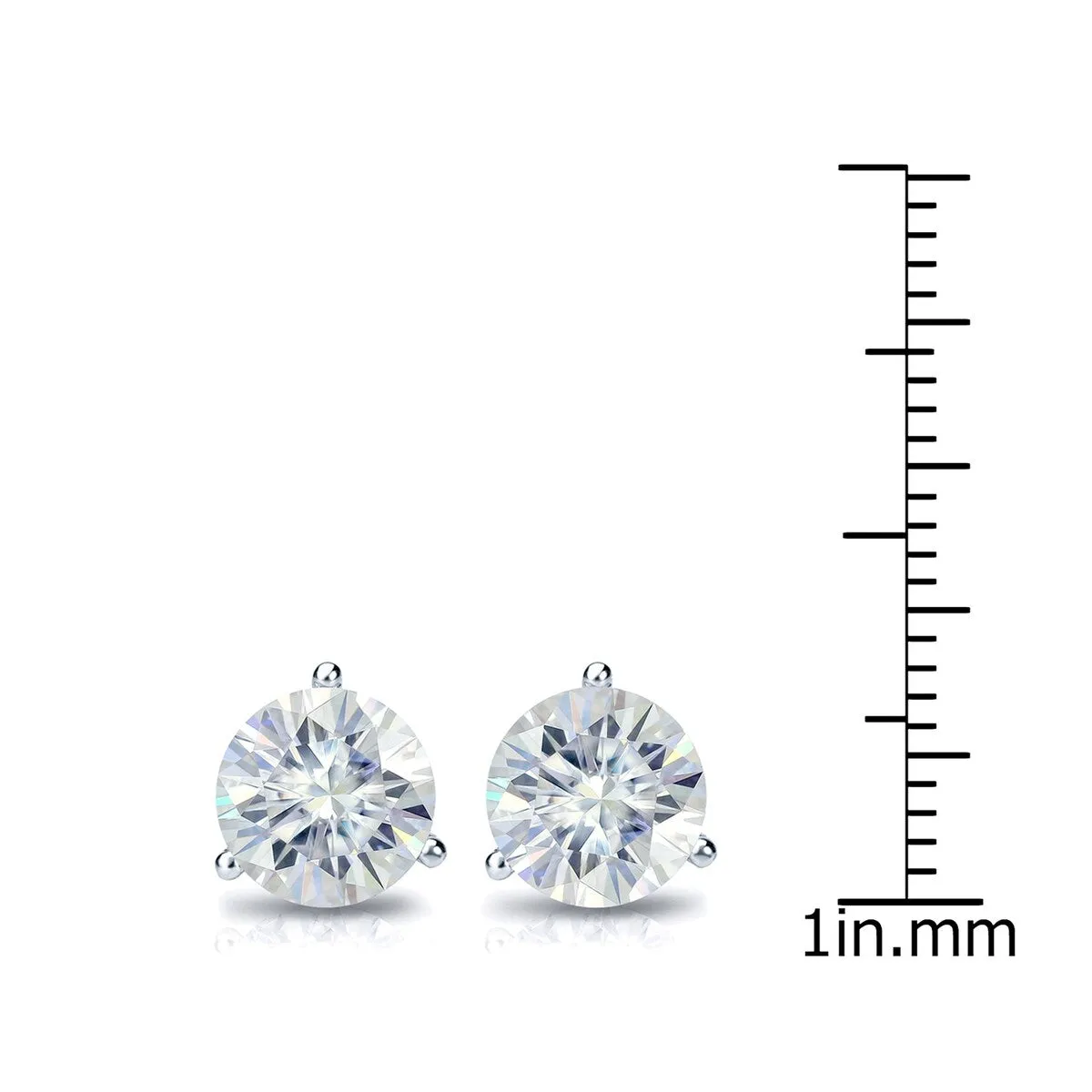 Auriya 2 1/2ctw Round Moissanite Stud Earrings 14k Gold Martini-set - 7 mm, Push-Backs - 7 mm sold by Zulily product image thumbnail 4