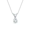 Auriya 18-karat Gold 0.45ctw Pear Solitaire Lab Grown Diamond Necklace V-End (F-G VS) Prong - 0.45 sold by Zulily