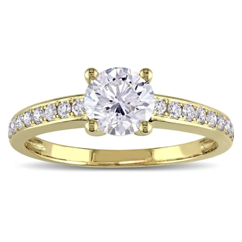 Miadora 14k Yellow Gold Certified 1-1/6ct TDW Diamond Engagement Ring (GIA) - White sold by Zulily