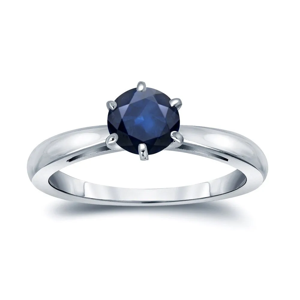 Auriya 14k Gold Blue Sapphire Solitaire Engagement Ring 3/4ct TGW sold by Zulily