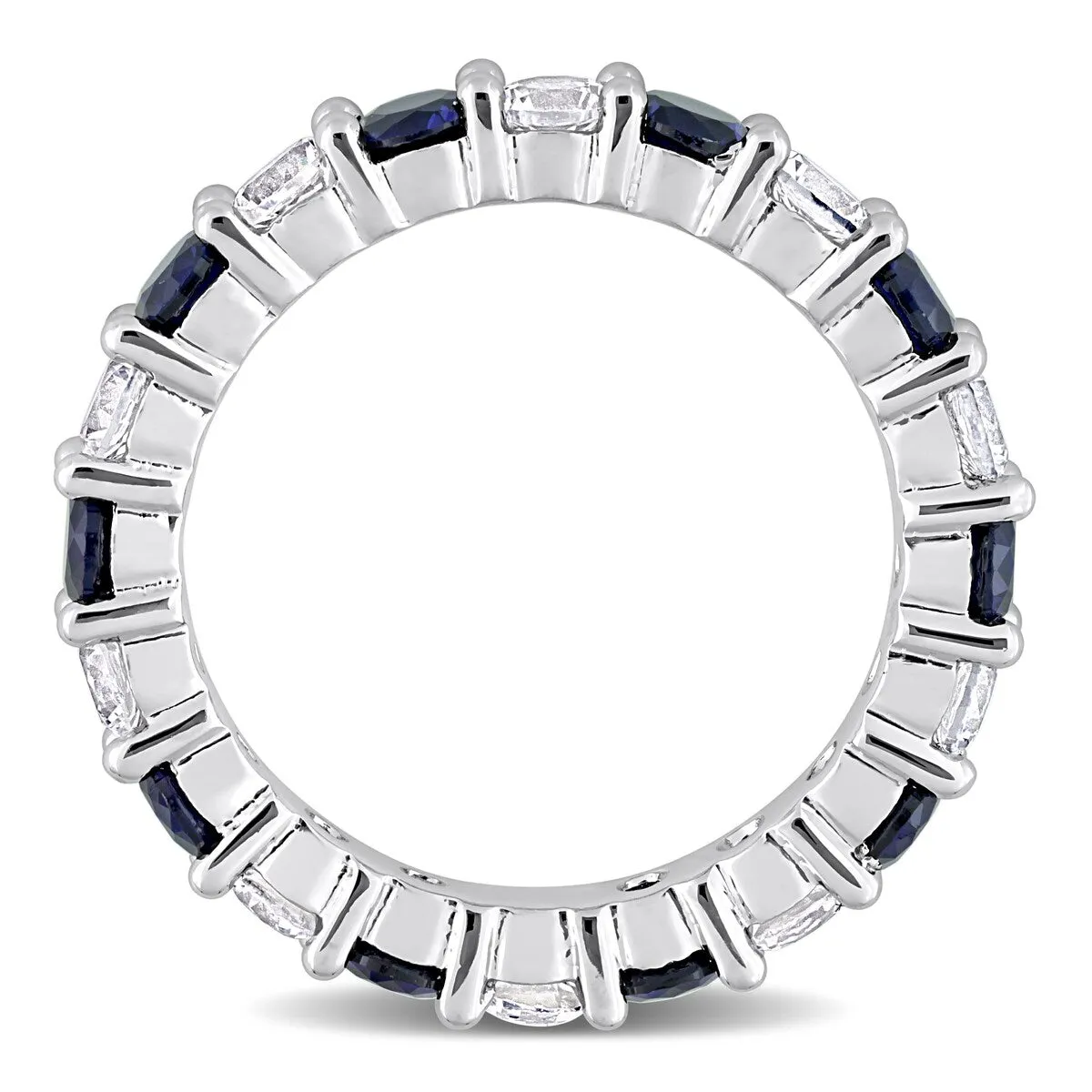 Miadora Created Blue and White Sapphire Stackable Full-Eternity Band Ring in Sterling Silver sold by Zulily product image thumbnail 5