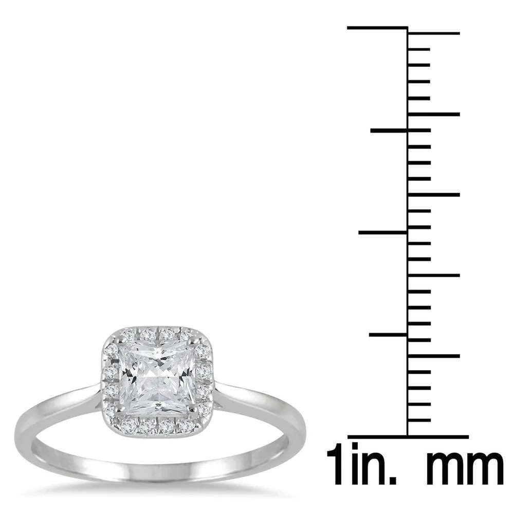 Marquee Jewels 14k white gold 7/8ct TDW Diamond Halo Engagement Ring sold by Zulily product image thumbnail 3