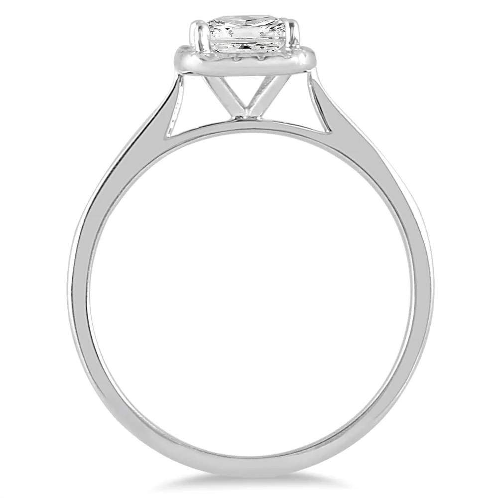 Marquee Jewels 14k white gold 7/8ct TDW Diamond Halo Engagement Ring sold by Zulily product image thumbnail 2