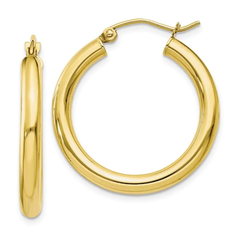 Curata 10k Yellow Gold 25x3mm Polished Classic Tube Hoop Earrings sold by Zulily