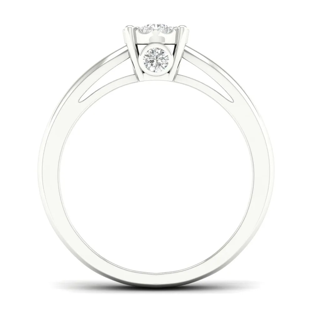 De Couer IGI Certifed 10k Gold 1/4ct TDW Multi Stone Solitaire Diamond Bridal Ring Set sold by Zulily product image thumbnail 3