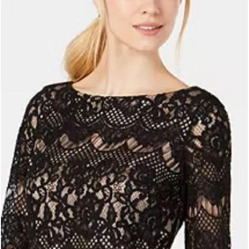 Jessica Howard Women's Allover Lace Sheath Dress Gray Size 8 sold by Zulily product image thumbnail 2