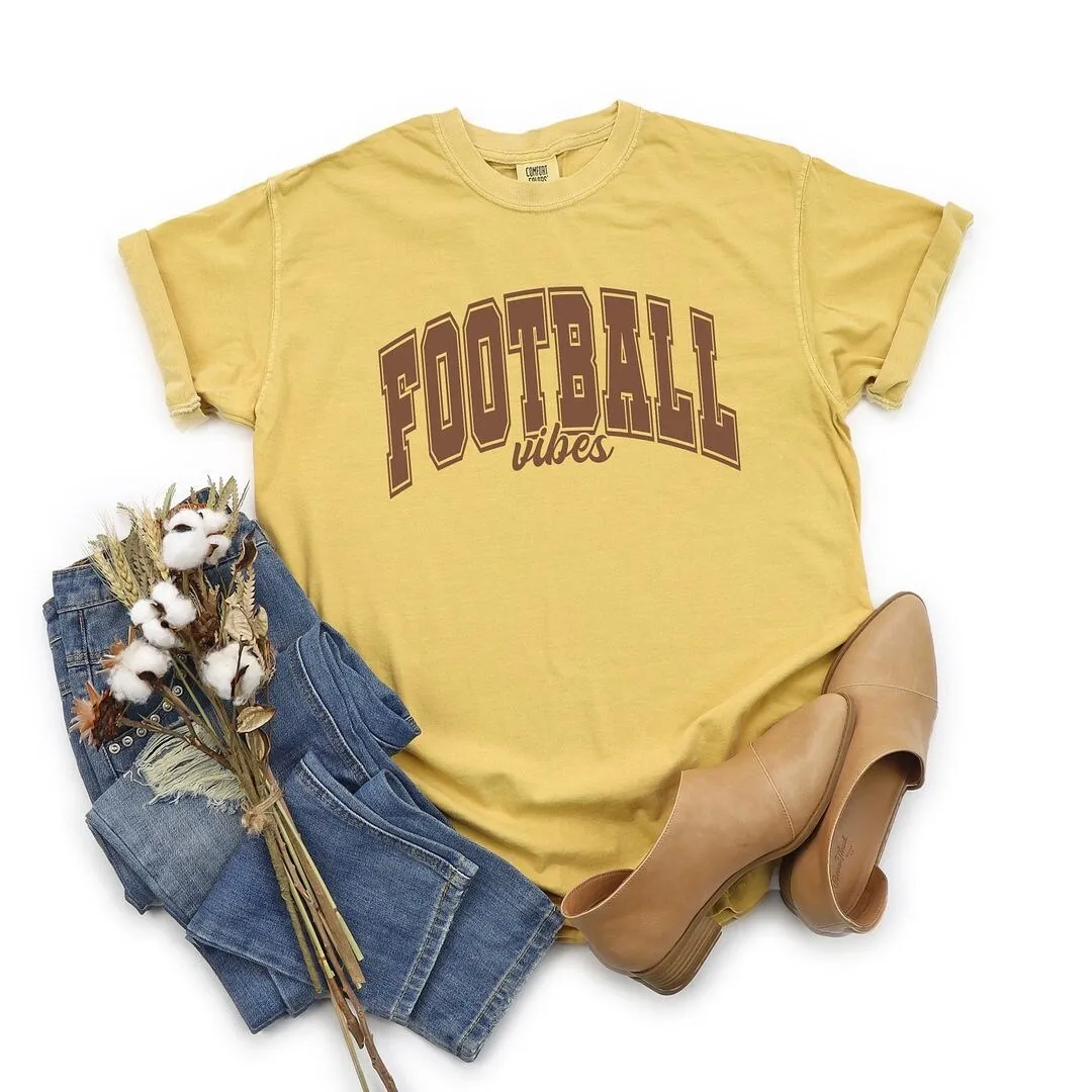 Varsity Football Vibes Garment Dyed Tee sold by Zulily