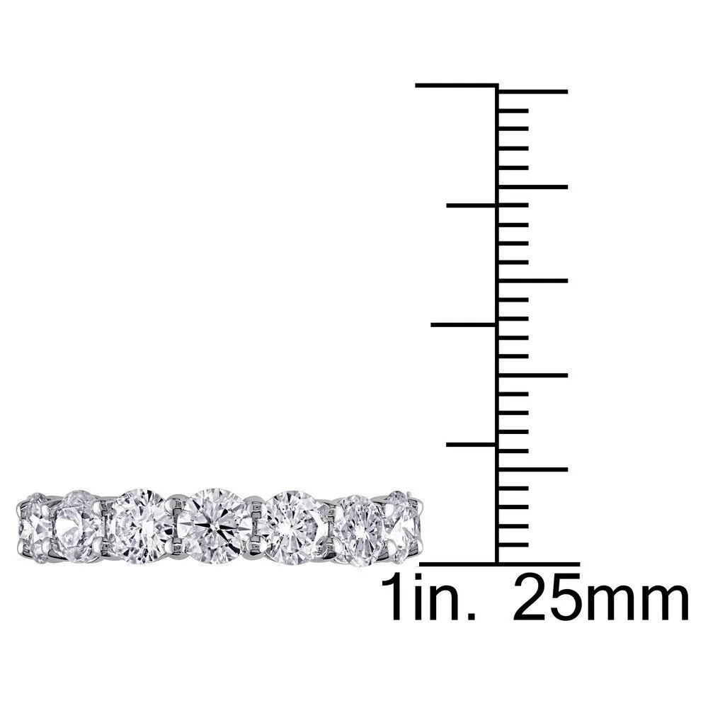 Miadora Signature Collection 18k White Gold 4ct TDW Diamond Eternity Ring sold by Zulily product image thumbnail 3