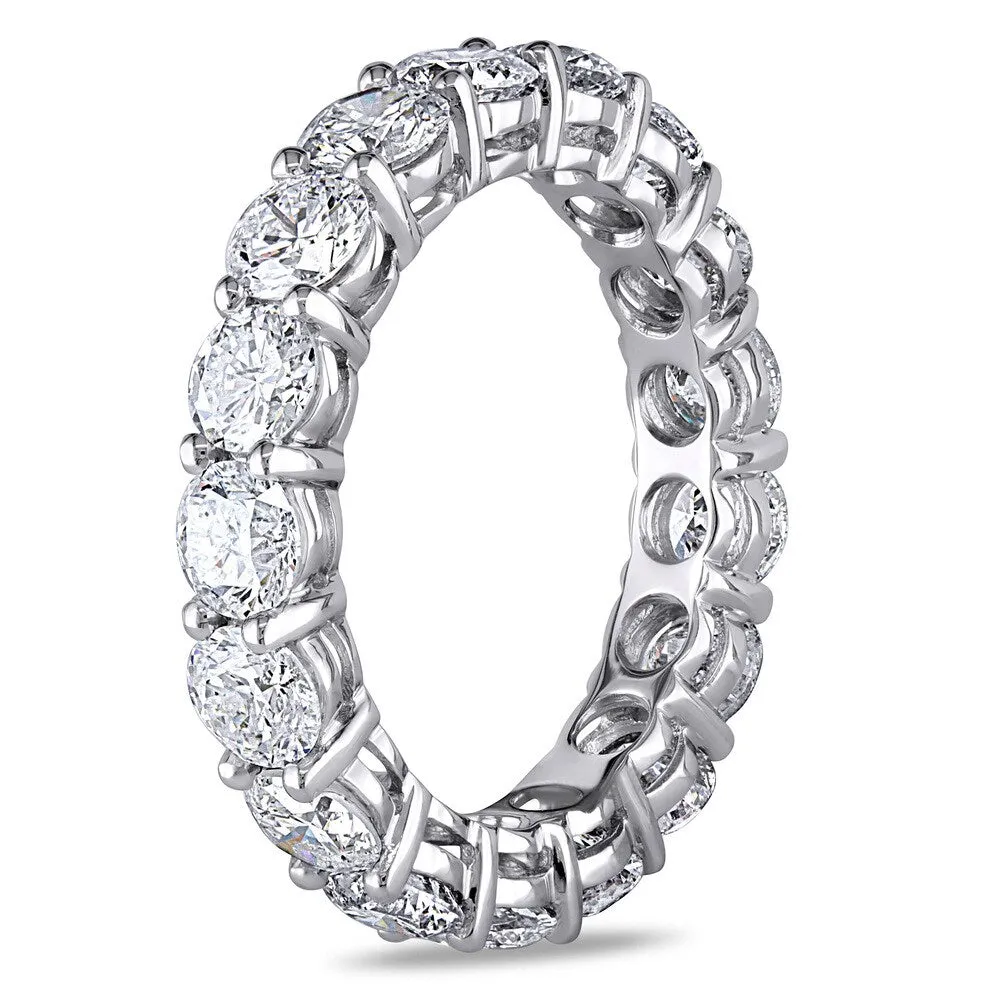 Miadora Signature Collection 18k White Gold 4ct TDW Diamond Eternity Ring sold by Zulily product image thumbnail 2