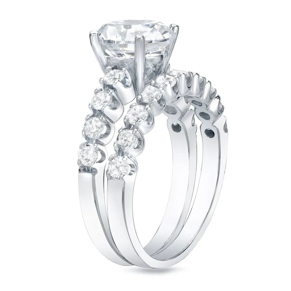 Auriya Platinum 2ctw Round Diamond Engagement Ring Set Gold Certified sold by Zulily product image thumbnail 2