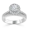 14k Gold 3/4ct TDW Round Halo Diamond Engagement Ring Set by Auriya sold by Zulily