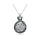 Blue and White Diamond Pendant in 14K White Gold sold by Zulily