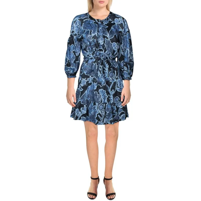 Parker Women's Jenna V Neck Printed Cocktail Dress Blue Size Medium sold by Zulily